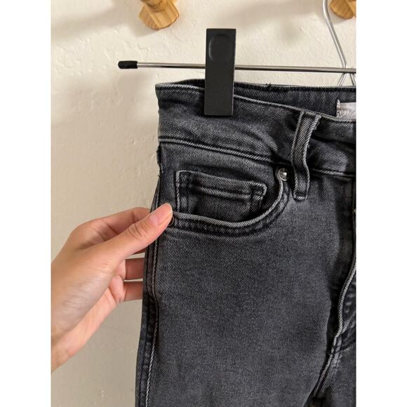 Free People Jeans Women's 24 Black Raw Hem Jeggings We The Free High Rise - Picture 4 of 9